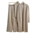 thumbnail image 2 of Roncen Women's Autumn and Winter Three-Piece Knit Sweater, Vest, and Wide Leg Pants Set, 2 of 3