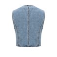 thumbnail image 5 of Plus Size Summer Womens Tops Fashionable Sleeveless Slim Denim, 5 of 5