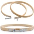 thumbnail image 4 of Set of 10 20 cm / 8 inch Bamboo Adjustable Round Embroidery Hoops, 4 of 5
