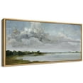 thumbnail image 2 of IDEA4WALL Extra Large Framed Canvas Print Wall Art Tranquil Landscape Soft Brushstroke Lake Scene Artwork Nature Vintage Fine Art Antique Retro Wall Decoration for Rooms Decor - 60"x30", 2 of 5