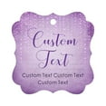 thumbnail image 1 of Darling Souvenir Personalized Paper Hang Tags Custom Text Wedding Party Gift Favor Tags -Stary Mauve Purple-50 Tags, 1 of 1