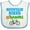 White and Blue, variant on Inktastic Mountain Biker in Training Boys or Girls Baby Bib