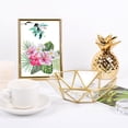 thumbnail image 3 of 1PC Storage Basin Brass Glass Storage Tray Golden Retro Polygon Mirror Tray Home Storage Basin, 3 of 8