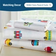 thumbnail image 6 of Wildkin Kids 100% Cotton Flannel Fitted Crib Sheet for Boys and Girls (Trains, Planes & Trucks Blue), 6 of 8