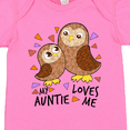 thumbnail image 4 of Inktastic My Auntie Loves Me- cute owl family Boys or Girls Baby Bodysuit, 4 of 5