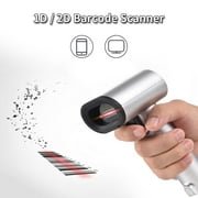 Arealer 2D 1D QR Barcode Scanner with Screen Display and Charging Base 3 in 1 BT & 2.4GHz Wireless & Wired Connection Buzzer Prompt Compatible with Windows Android Linux for Supermarket Retail Libr