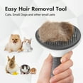 thumbnail image 6 of Prime Pets Cat Brush for Shedding, Self Cleaning Slicker Brush for Dogs Bunny Puppy Grooming, 6 of 7