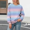 thumbnail image 4 of cocolona Womens Gradient Pullover Sweatshirts Crew Neck Long Sleeve Casual Loose Fall Tops, 4 of 4