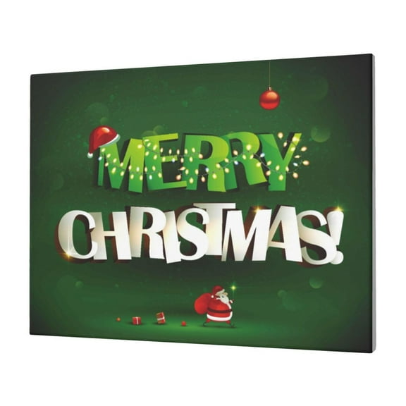 Logiee Merry Christmas Print Canvas Wall Art,Canvas Picture Prints with Frame, Wall Art Decorative,Canvas Decorative,Suitable for Living Room Bedroom Office Room 30x40