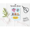 thumbnail image 3 of Darling Souvenir Green Birthday Invitation Card 28 Pcs Fill or Write In Blank Invites Printable Party Supplies 5 x 7 Inches, 3 of 5