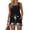 Black, variant on Women's 2 Piece Sets Square Neck Tank Top and Shorts Matching Sets Summer Loungewear Sets