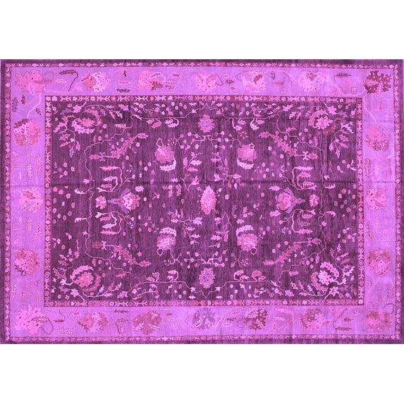 Ahgly Company Indoor Rectangle Persian Purple Traditional Area Rugs, 2' x 4'
