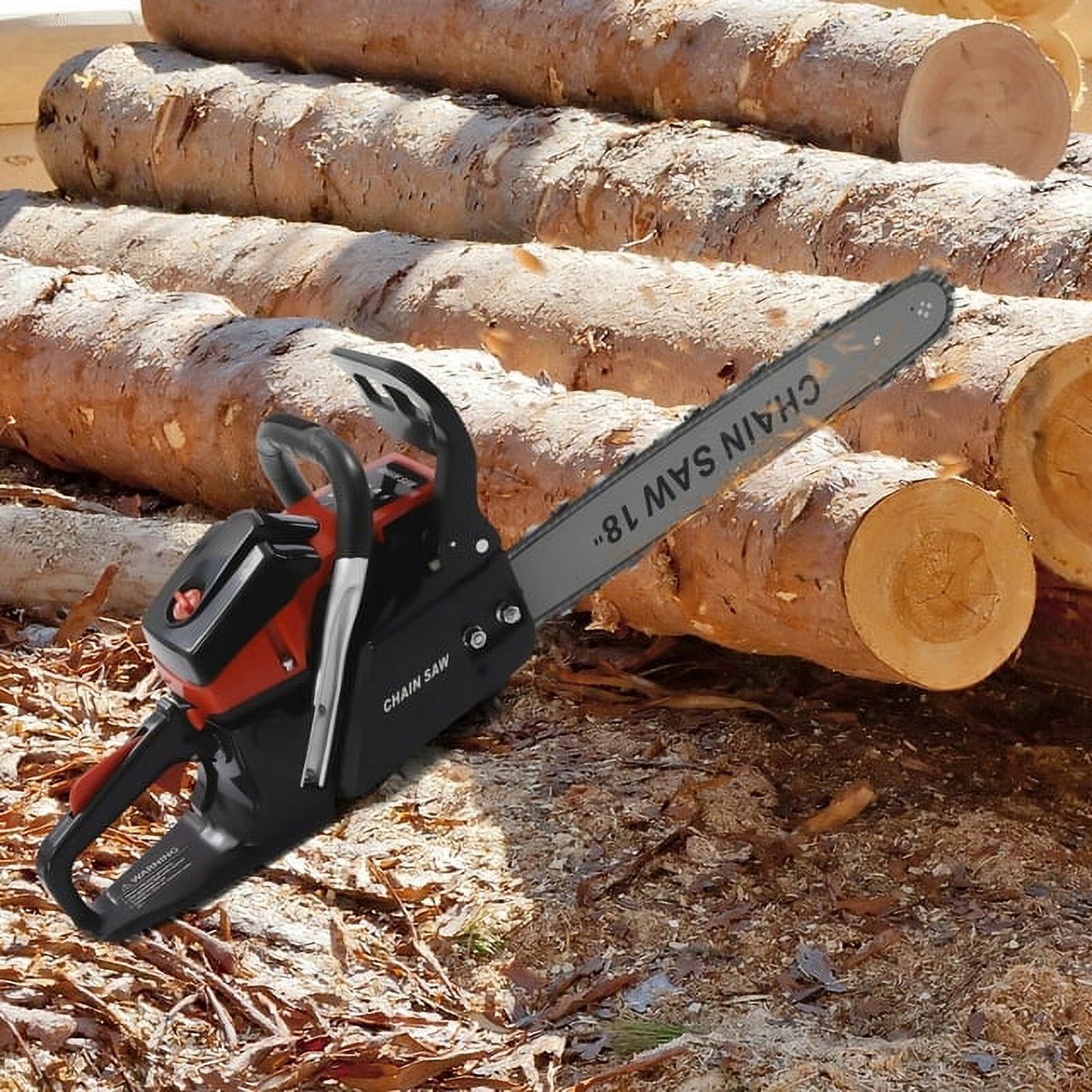 Aiqidi 18" Gas Chainsaw, 58CC 4.4HP 2 Stroke Gas Powered Chain Saw Handheld Cordless Gasoline Chain Saws Garden Tool Set for Wood Cutting Forest Felling Tree Pruning