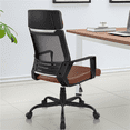 Yaheetech Height Adjustable Ergonomic Office Chair,Brown