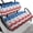 Red, White, and Blue Wavy Stripes, variant on Pzuqiu Golf Cart Seat Cover Breathable Material, Compatible with Outdoor Sports Golf Carts, Golf Cart Seat Covers Fit for Ezgo 2-Person Club Car Seats