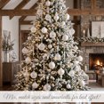 thumbnail image 6 of Sleetly White Swirl Christmas Ball Ornaments – 3.15” Shatterproof Decorations for Holiday Xmas Tree Decor, 12-Pack, 6 of 9