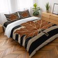 thumbnail image 5 of Thanksgiving 4 Piece Bedding Set, Fall Vintage Country Orange Maple Leaf Black Stripe California King Duvet Cover Set with Zipper Closure & Corner Ties Soft Breathable Comforter Cover for Bedroom, 5 of 9
