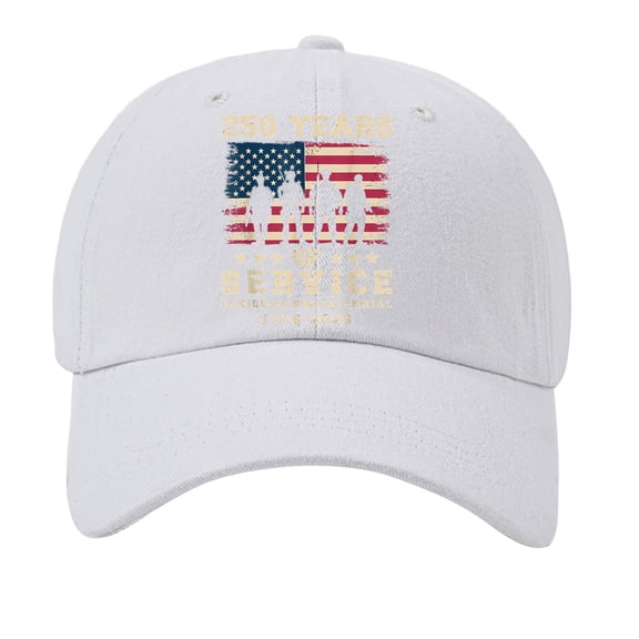 250 Anniversary USA Hat 250 Anniversary USA Flag U.S. 250th Anniversary 250 Years Freedom 1776-2026 Baseball Hats Funny Washed Hat Distressed Denim Hat White