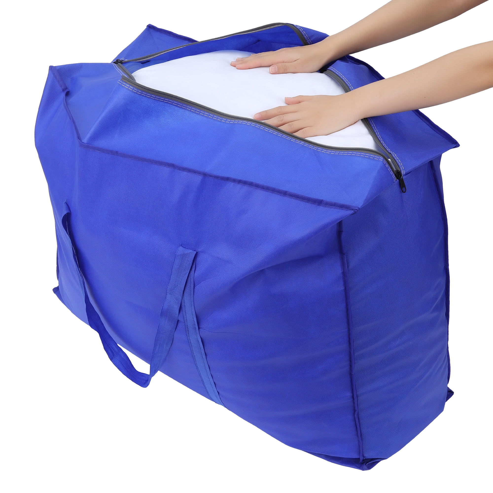Unique Bargains 1 Pack Clothes Storage Foldable Storage Bags Royal Blue 31*22*10in