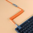 thumbnail image 4 of Cable en espiral 2 en 1 Cable de aviador chapado en oro Tipo-C a accesorios de computadora USB, 4 of 9