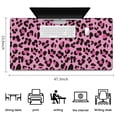 thumbnail image 5 of Long Mouse Pads for Desk,Pink and Black Of Leopard Print Desk Mats on Top Of Desks, Desk Mouse Pad Extra Large with 3mm Non-Slip Base and Stitched Edge for Gaming,Office,Work,Home 47.3"x23.6", 5 of 6