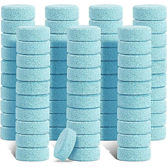 70 Pieces Blue Car Window Cleaning Washer Tablet Super Concentrated Windshield Wiper Toilet Glass Spray Tablets Detailing Tool Type 1
