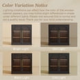 thumbnail image 5 of BELLEZE Modular 3-Piece Set Storage Cabinet, 2 Arched Wood Accent Cabinet and Display Glass Door Storage with Adjustable Shelf, Freely Configurable Sideboard for Living Room Kitchen, Ebony, 5 of 7