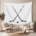 thumbnail image 2 of Ice Hockey Small Tapestry for Bedroom Wall Hanging Tapestry, Modern Minimalist Ball Sports Game Art Ceiling Backdrop Tapestries Poster Blanket Wall Decor for Teens Room Living Room Dorm 23" x 28", 2 of 8