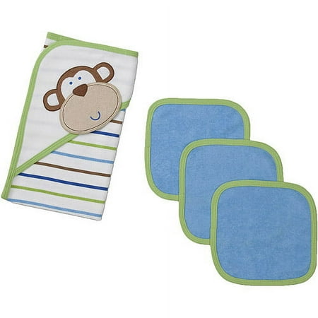 Gerber Newborn Boys' 4 Piece Hooded Towe