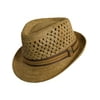 Crocheted Raffia Fedora Hat
