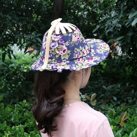 

Karcher Bamboo Foldable Hand Fan Sun Hat Adjustable Hat To Handheld Folding Fan For Traveling Outdoor New