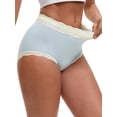 thumbnail image 4 of INSPIRE CHIC Mother's Day Women's High Waisted Lace Trim Briefs Cotton Full Coverage Underwear Panties L Blue, 4 of 4
