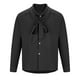 thumbnail image 5 of pstuiky camisas de manga larga para hombre, Camisa informal de manga larga con cuello vuelto y botones de color liso para hombre salir tops l, 5 of 6