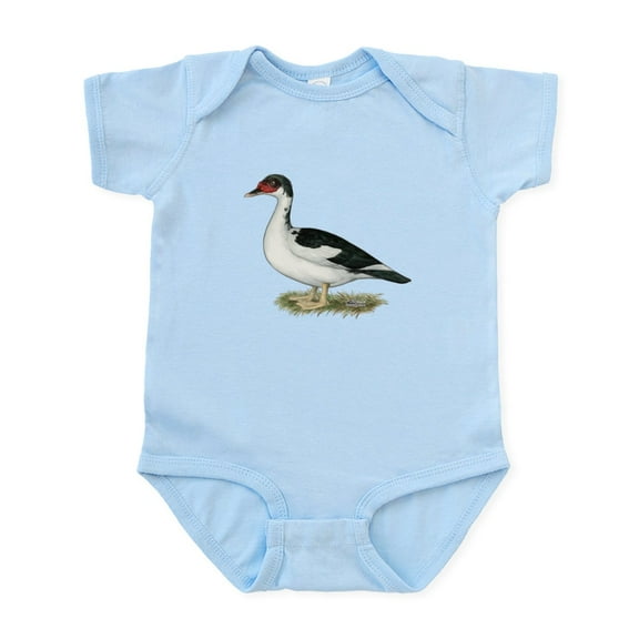 CafePress - Muscovy Black Pied Duck Body Suit - Baby Light Bodysuit, Size Newborn - 24 Months