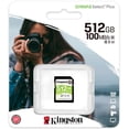 thumbnail image 3 of Memoria SD Kingston  512GB CANVAS Select Plus Clase 10 Video 4K V30 Juegos SDS2/512GB, 3 of 3
