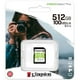 thumbnail image 3 of Memoria SD Kingston  512GB CANVAS Select Plus Clase 10 Video 4K V30 Juegos SDS2/512GB, 3 of 3