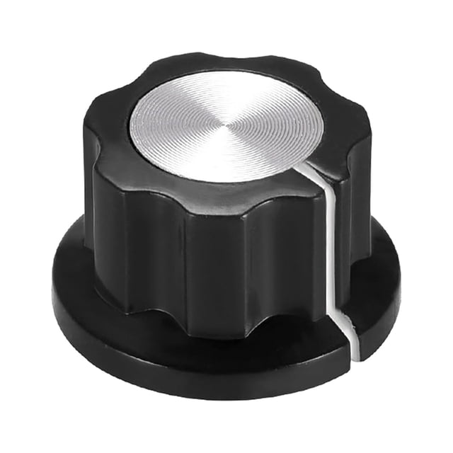Perillas rotativas de control de volumen de potenciómetro de agujero de eje de 6.4mm para pedales de efecto color negro