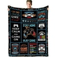 thumbnail image 1 of LHSHID Video Game Gifts for Men Gifts for Video Game Lovers Men Game Blanket for Teen Boys Men Adults Gamer Soft Comfortable Travel Blanket for Girls Game Blankets Present for Kids Son Size 50x60in, 1 of 6