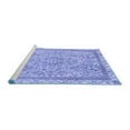 thumbnail image 2 of Ahgly Company Machine Washable Indoor Rectangle Abstract Blue Modern Area Rugs, 2' x 5', 2 of 4