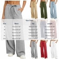 thumbnail image 5 of Vixolx Baggy Sweatpants for Women Straight Stretchy Solid Color Casual Sports Trousers Wide Leg Pants with Pocket, 5 of 6