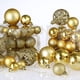 thumbnail image 4 of Juego de 100 bolas navideñas de plástico resistentes para decoración de interiores y exteriores, decoración para árbol de Navidad, color dorado, 4 of 4