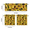 thumbnail image 6 of Vintage Rustic Curtains 24 Inch - 3 Panel Bohemian Floral Farmhouse Set with Wildflowers, Rod Pocket Kitchen Window Drapes, 6 of 6