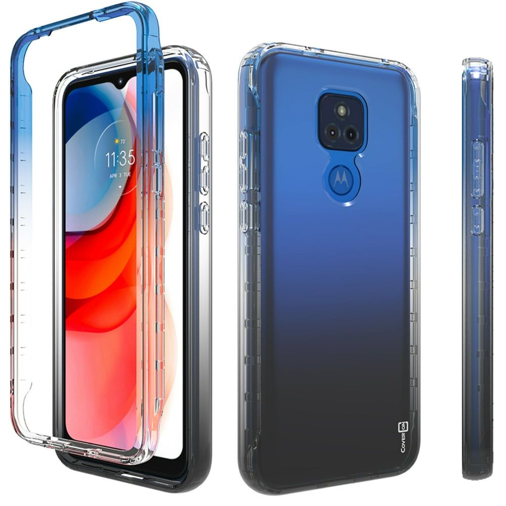 CoverON For Motorola Moto G Play Case (2021), Gradient Heavy Duty Clear Full Body Shockproof