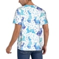 thumbnail image 2 of Lsque Rabbit2 Pattern Mens Polo Golf Shirts Funny Graphics Shorts Sleeve Button Shirts Baseball T-shirt-Large, 2 of 7