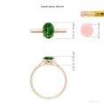 thumbnail image 5 of ANGARA Lab Grown 1.1 Ct Oval Solitaire Emerald Cocktail Ring for Women in 14K Rose Gold (Size-8x6mm) | May Birthstone, Birthday, Anniversary, Jewelry Gift for Women | Lab-Grown Emerald Ring, 5 of 9