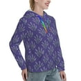 thumbnail image 6 of Daiia Lavender Flowers Pattern Women's Fashion Hoodies & Sweatshirts with Kangaroo Pocket Hooded Sweatshirt with Eye-catching Drawstrings-XX-Large, 6 of 7