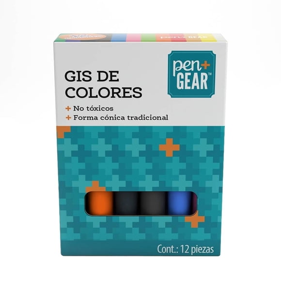 Gises Pen+Gear de Colores 12 Pzas