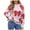 White, variant on Womens Sweater Bow Print Long Sleeve Crew Neck Knit Loose Fit Casual Knitted Cozy Sweaters