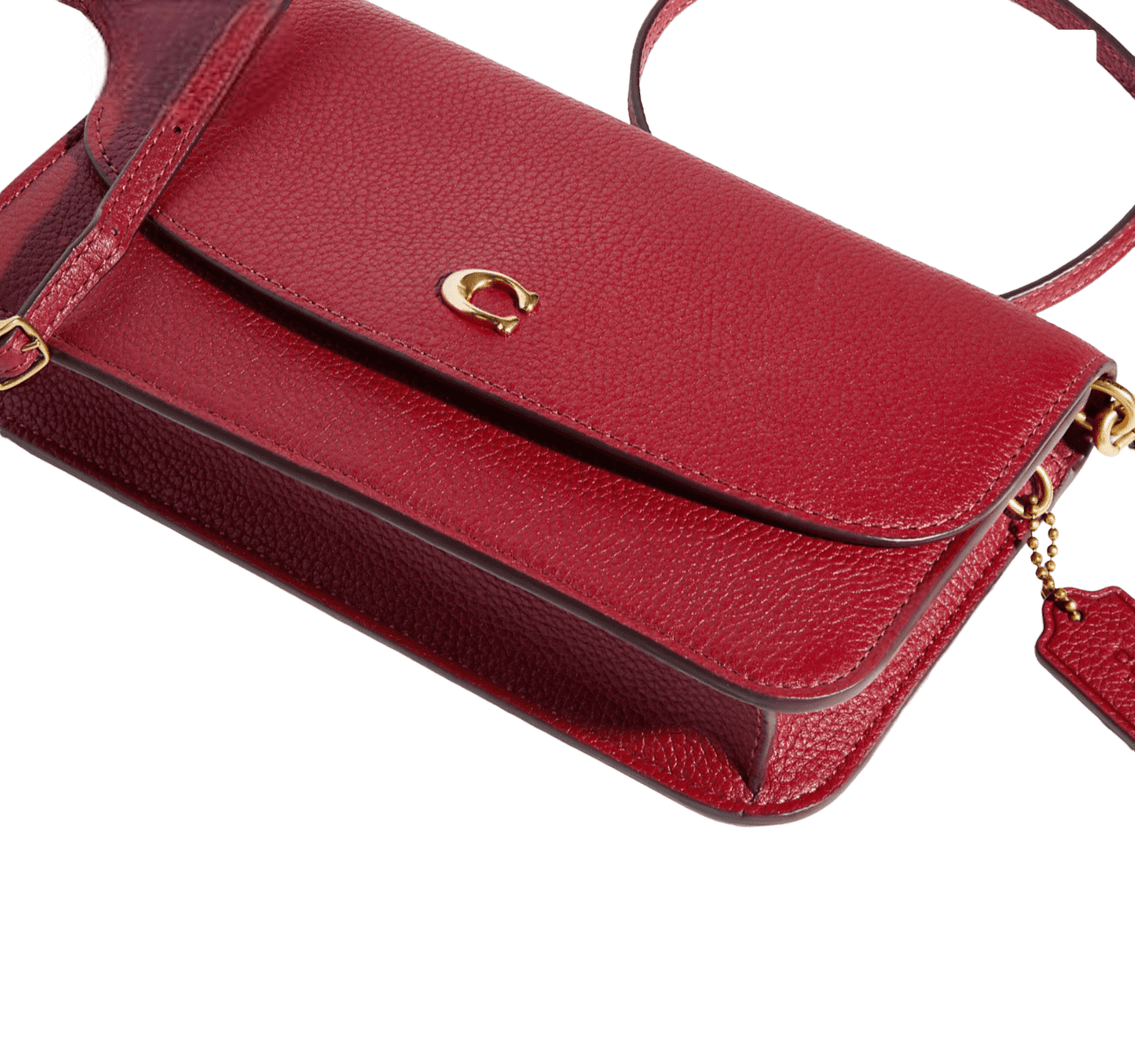 Coach+Hayden+Crossbody+Polished+pebble+leather+Brass%2FBrick+Red++