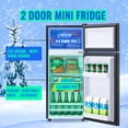 thumbnail image 3 of TACOOL Apartment Size Mini Fridge Dual Door 2.65Cu.ft Dorm Refrigerator, Black, New, 3 of 9